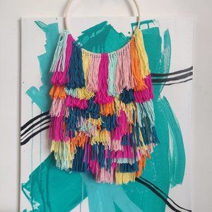 Large Textile Yarn Decor Wall Art